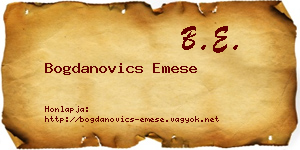 Bogdanovics Emese névjegykártya